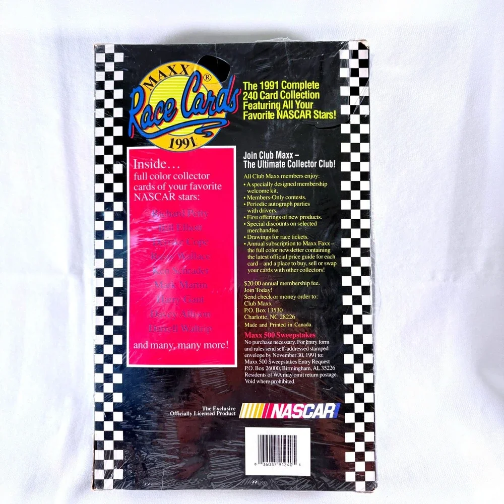 Vintage NASCAR 1991 Complete 240 Card Collection Factory Sealed Box Set